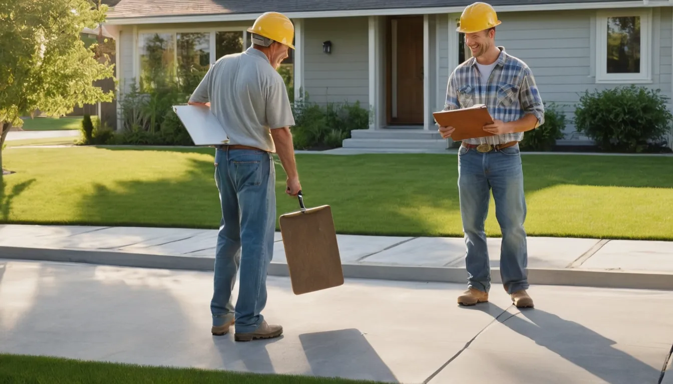Independent concrete provider smoothing a freshly poured driveway at a home in Caledonia