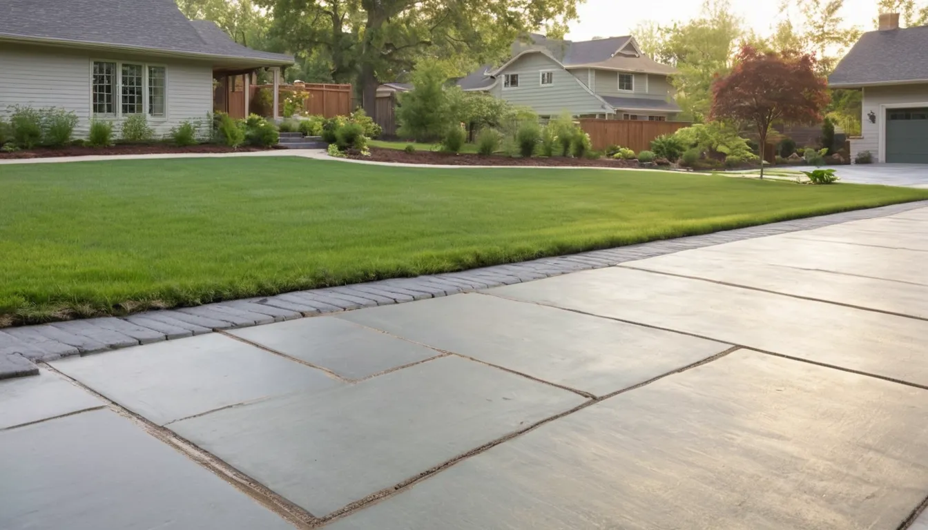 A freshly poured concrete driveway beside a ranch home in Caledonia